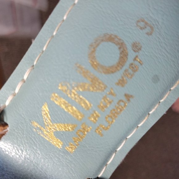 Kino Aqua Blue Starfish Sandals Size 9 - Picture 3 of 13